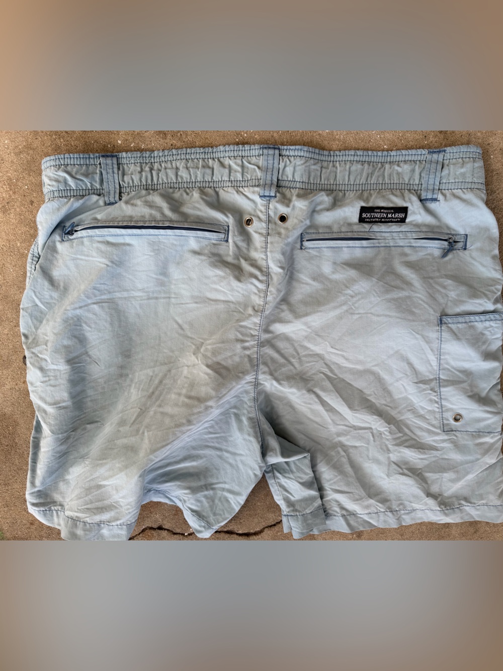 Southern Marsh Men's Light Blue Athletic Shorts